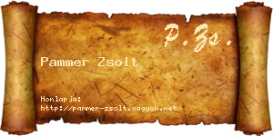 Pammer Zsolt névjegykártya